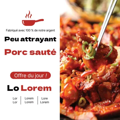 Aliments sautés à saveur piquante Promotionnel Épicé Offre d'aujourd'hui seulement