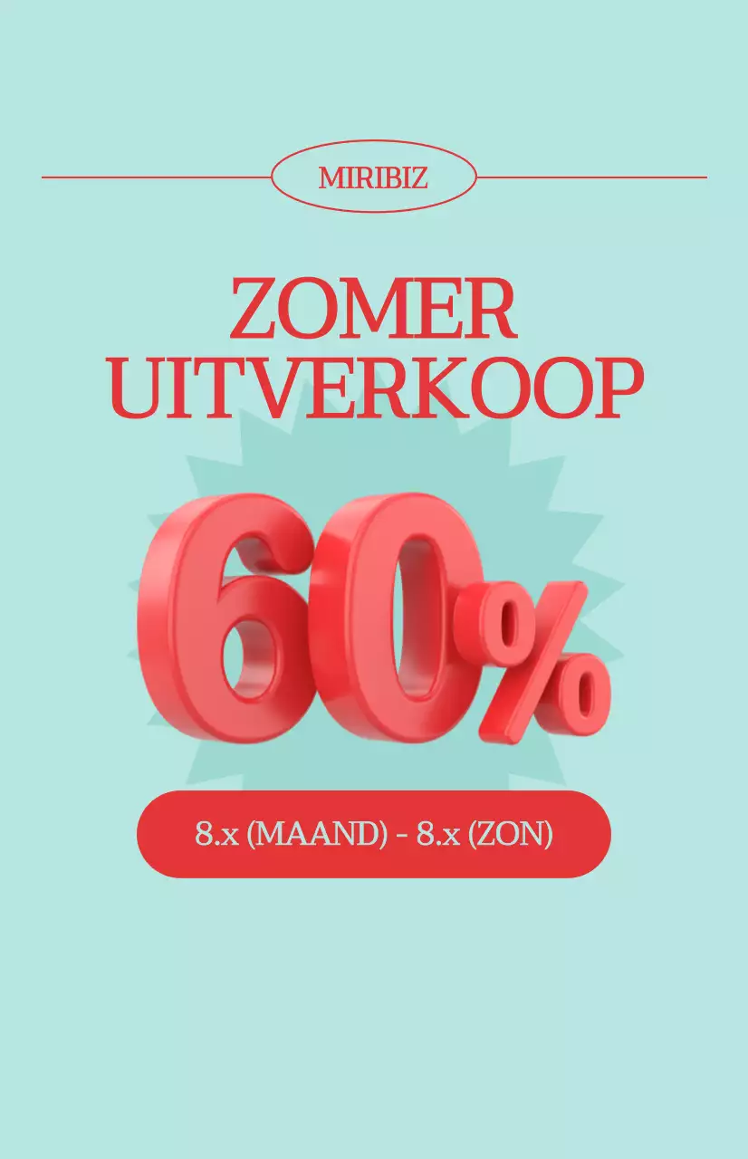 Coole zomer uitverkoop promotie met een blauwe achtergrond
