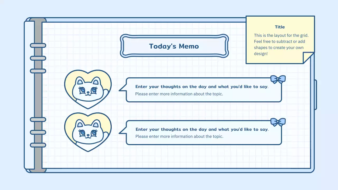 Blue Simple Diary Planner Presentation