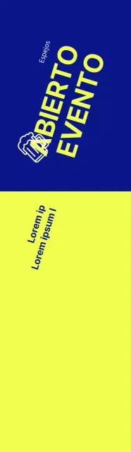 Un evento Hope Open con texto y un fuerte contraste de amarillo y azul