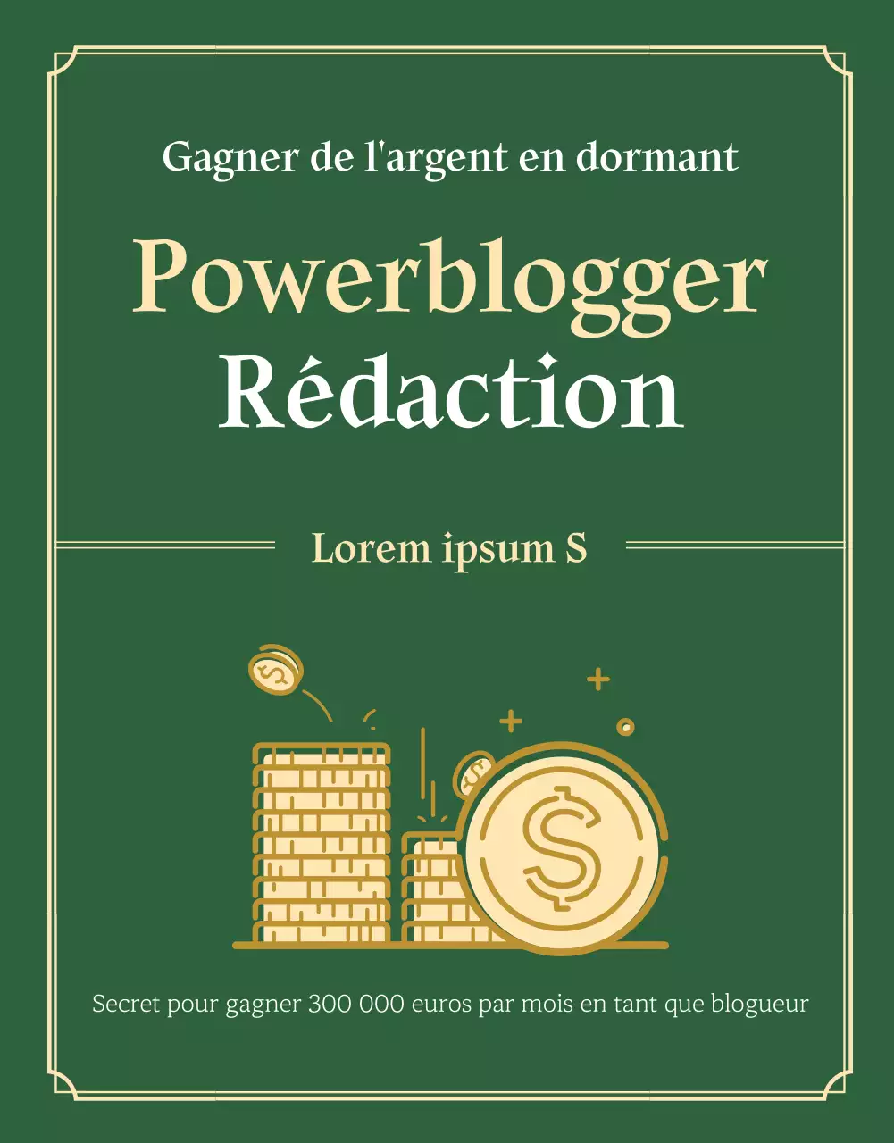 Une page de promotion d'ebook propre et verte