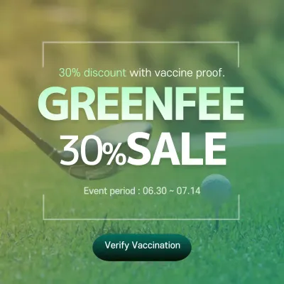 Green Minimal Golf Promotion Social Media Post