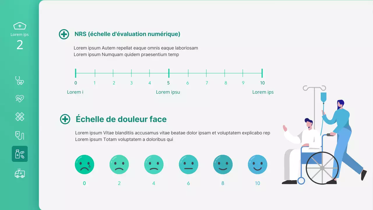 Présentation d'une classe d'infirmières mettant en valeur des illustrations vertes