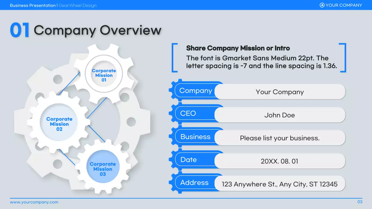 블루 모던 비즈니스 플랜 프레젠테이션