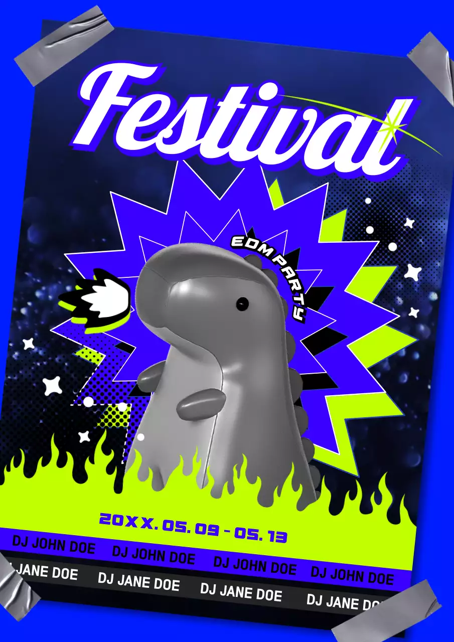 블루트렌디 페스티벌 홍보 포스터