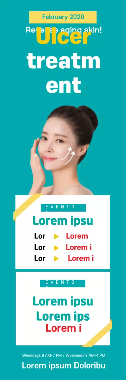 Faixa promocional Teal Modern Skincare