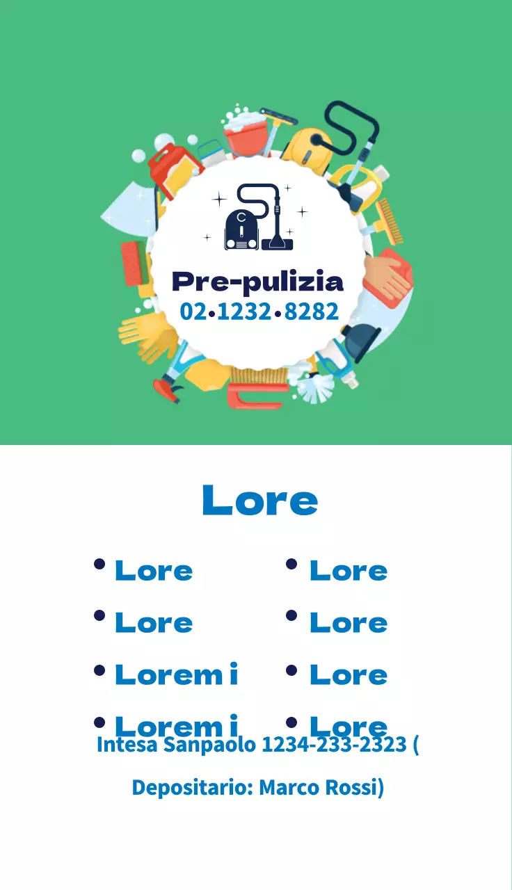 Illustrazione verde simpatica servizio di pulizia promozione di pulizia