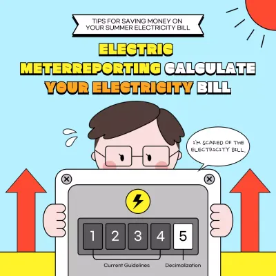 Blue Comic Electricity Guide Social Media Post