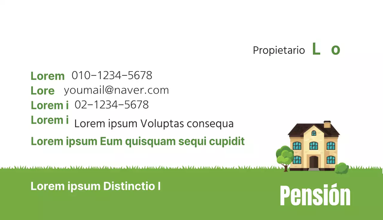 Tarjetas de visita para alquileres vacacionales