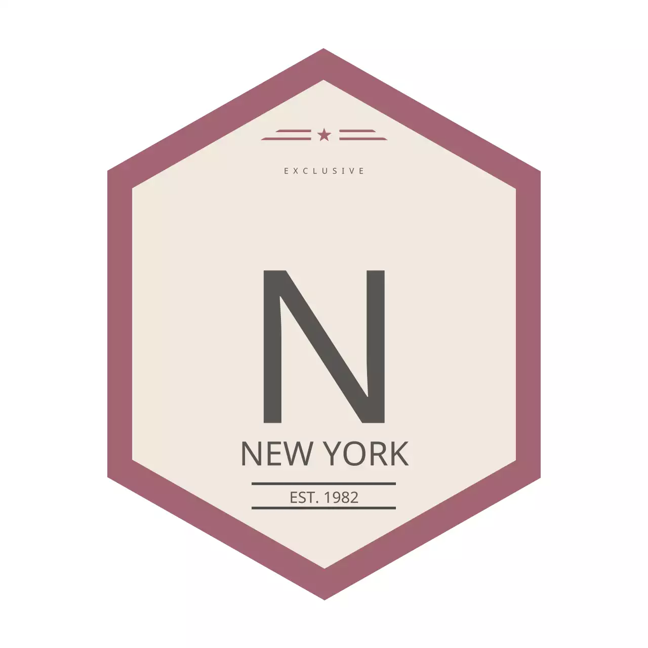 Maroon Minimal Business Card Logo