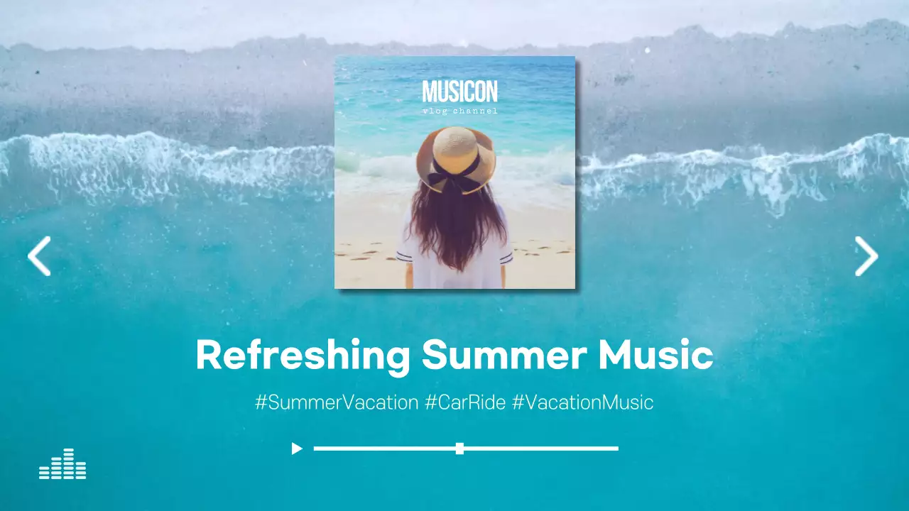 Blue Trendy Summer Playlist YouTube Thumbnail