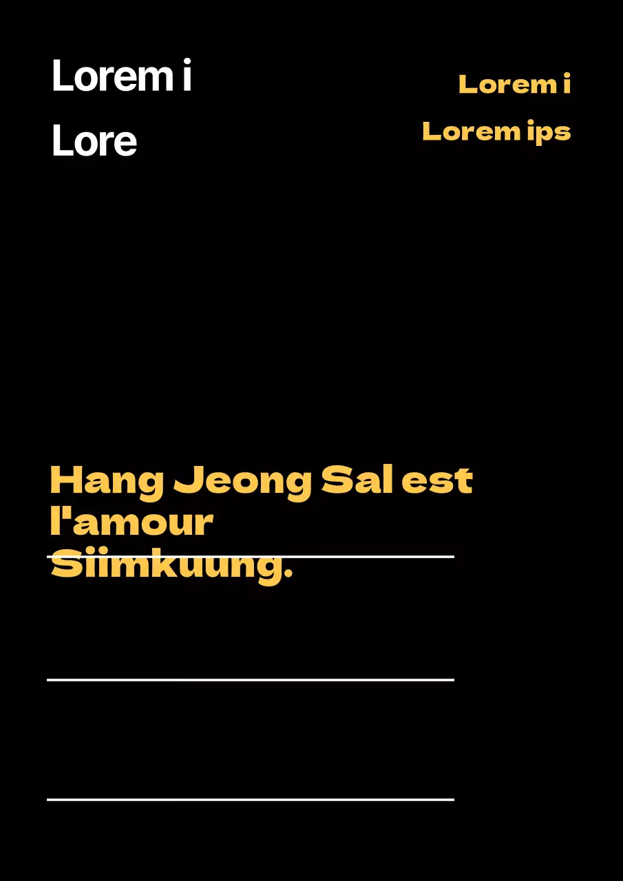 Carte de boissons simple sur fond noir