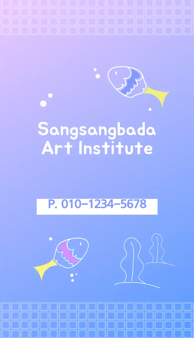 Danh thiếp quảng cáo nghệ thuật sáng tạo màu xanh