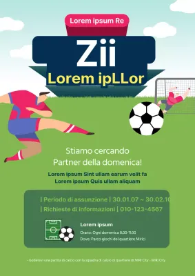 Annuncio di reclutamento del calcio di quartiere Abstract