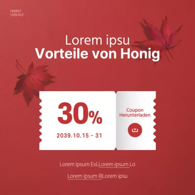 Oktober Veranstaltung Honig Angebot