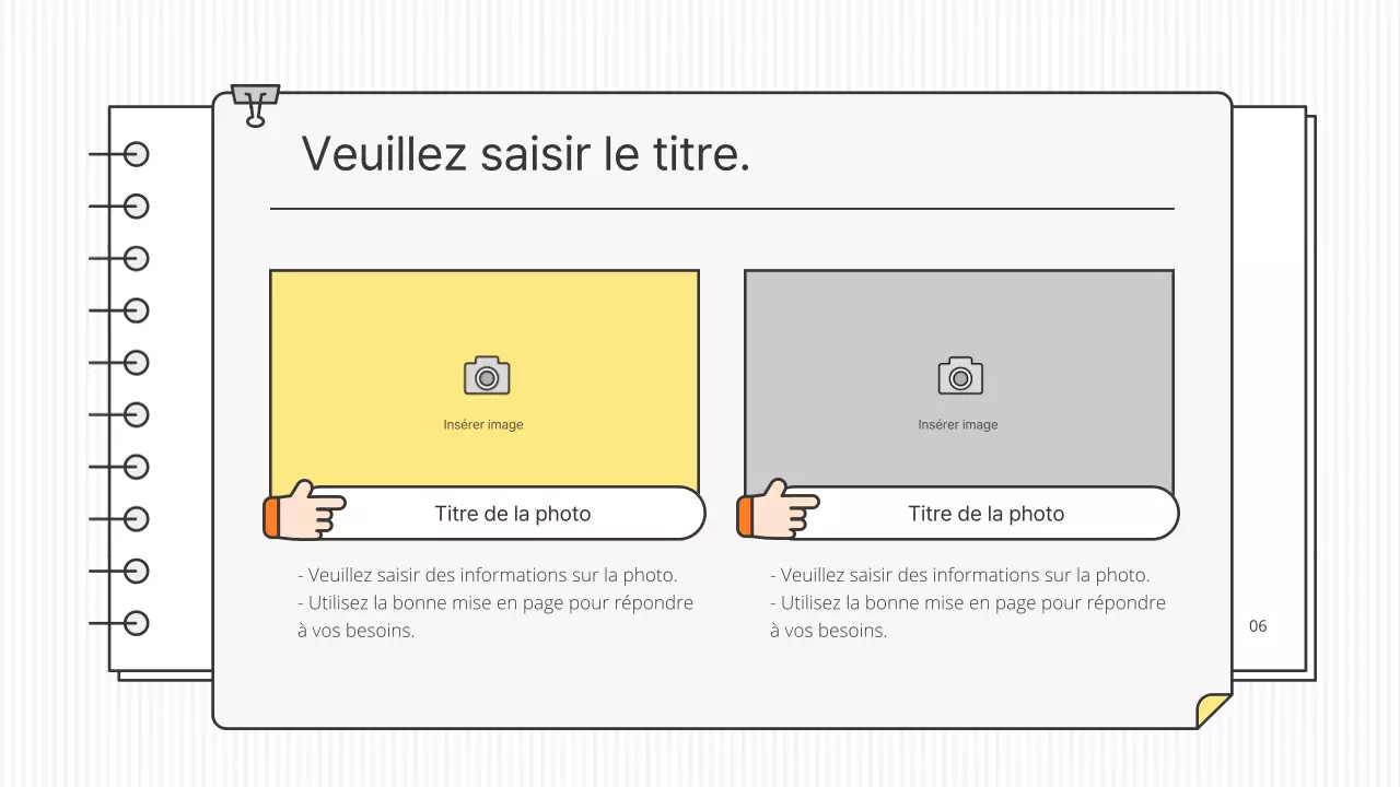 Kit de présentation pédagogique conceptuel et épuré, en blanc et en couleurs accentuées