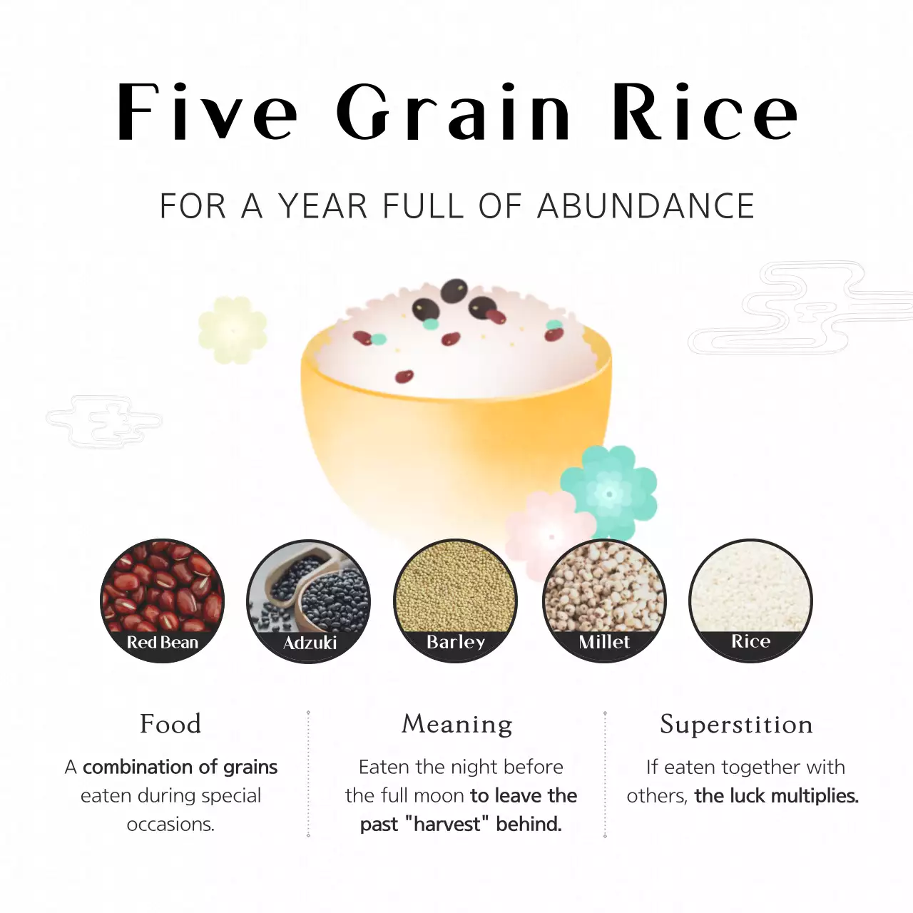 A clean, simple, and warm traditional illustration of the Korean holiday Chungmun Daebyeol with a white and black monotone.