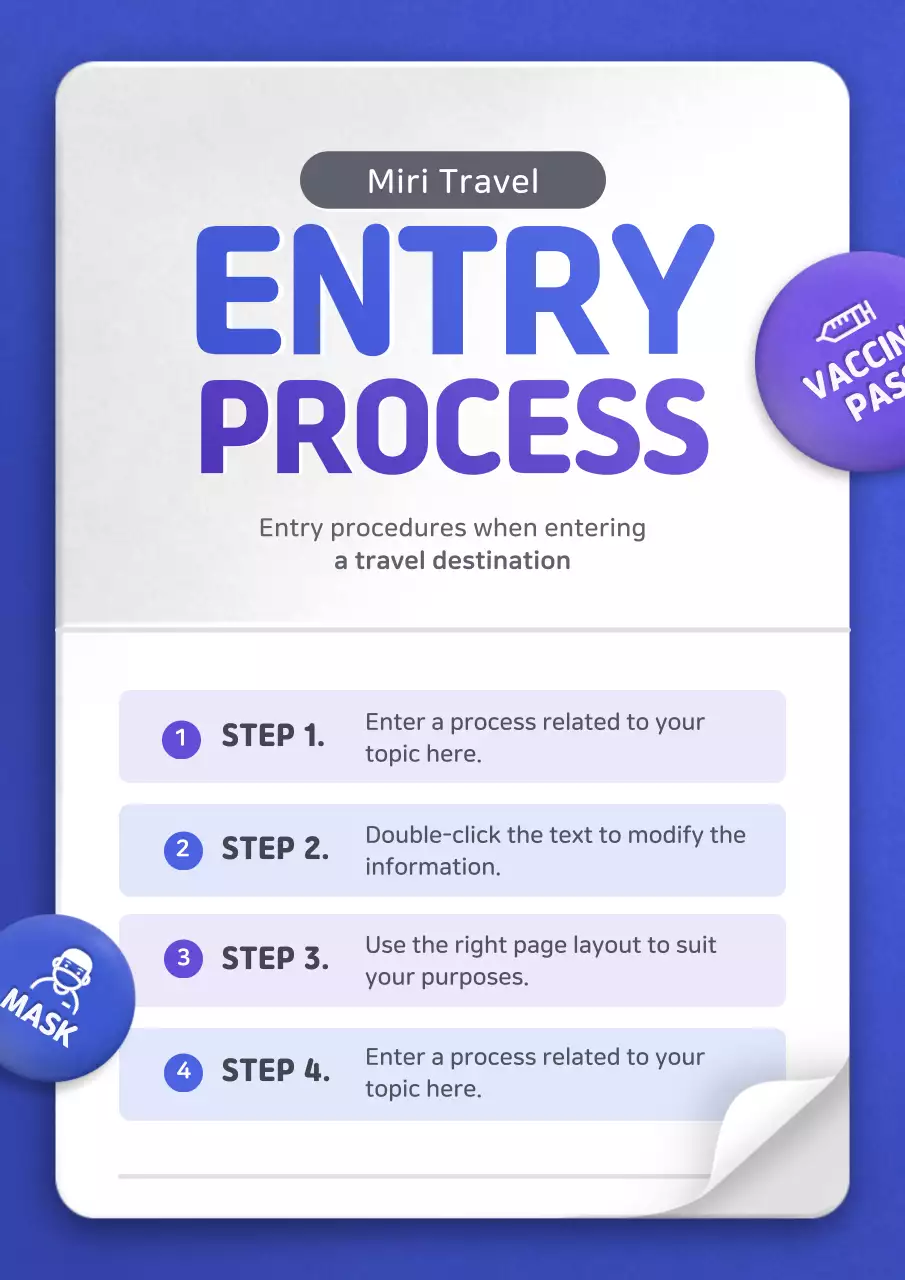 Blue Modern Travel Guide Poster