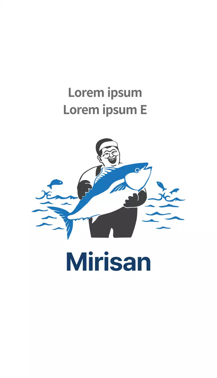 Blaue Illustration Neat Fisheries