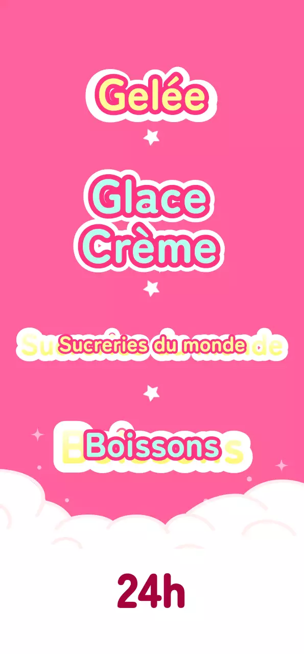 Un glacier rose et bleu clair