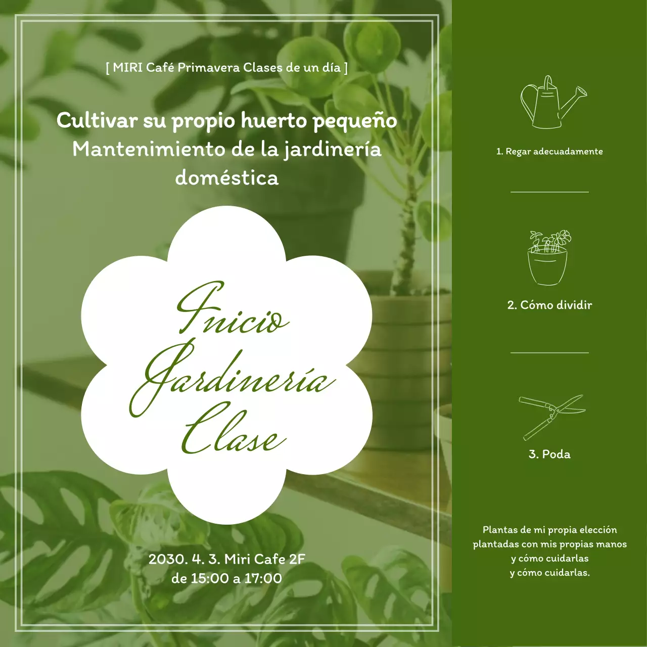 Primavera en colores verdes (Día del Árbol) Home Gardening One-Day Class Miniatura