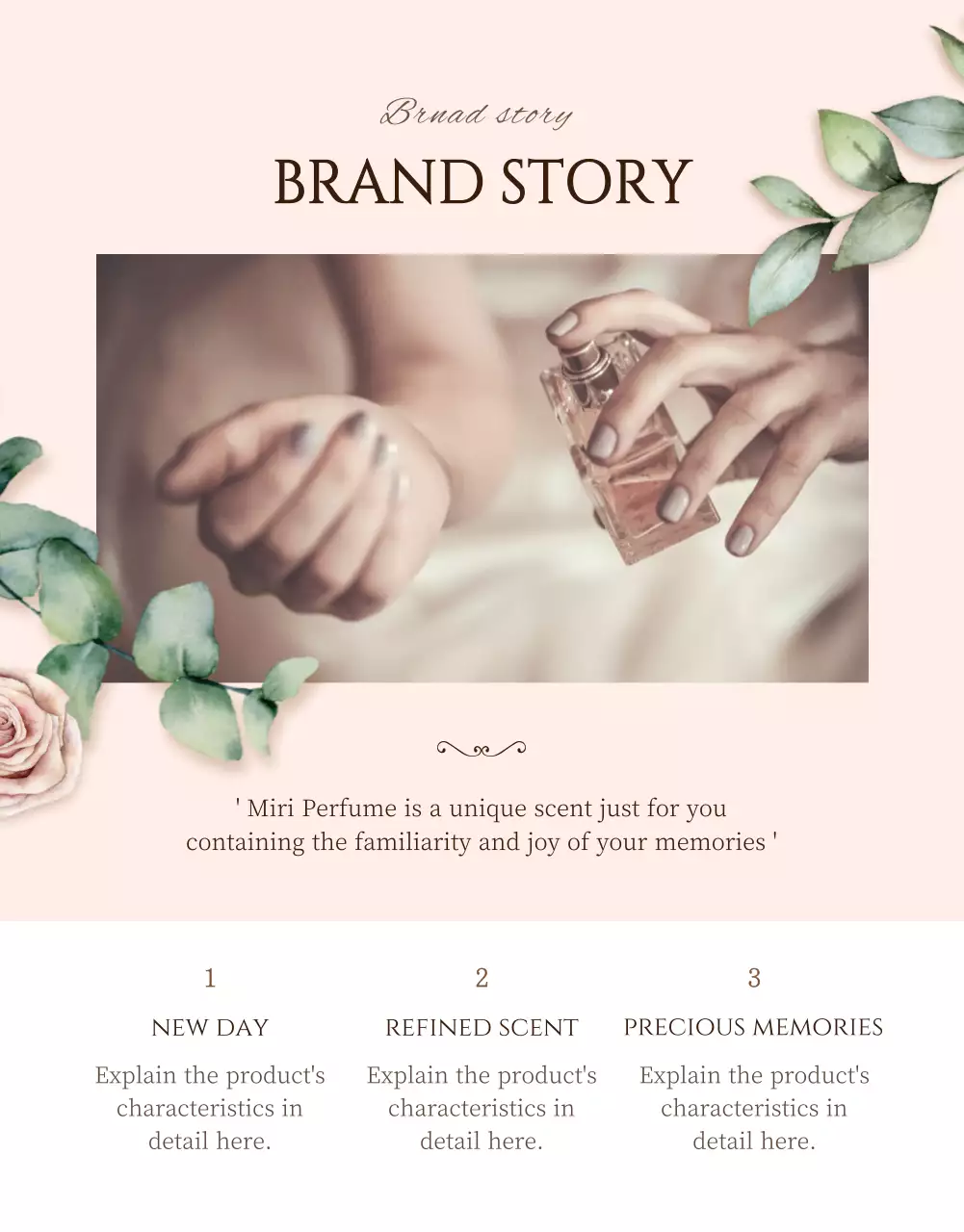 Poster Iklan Parfum Bunga Beige