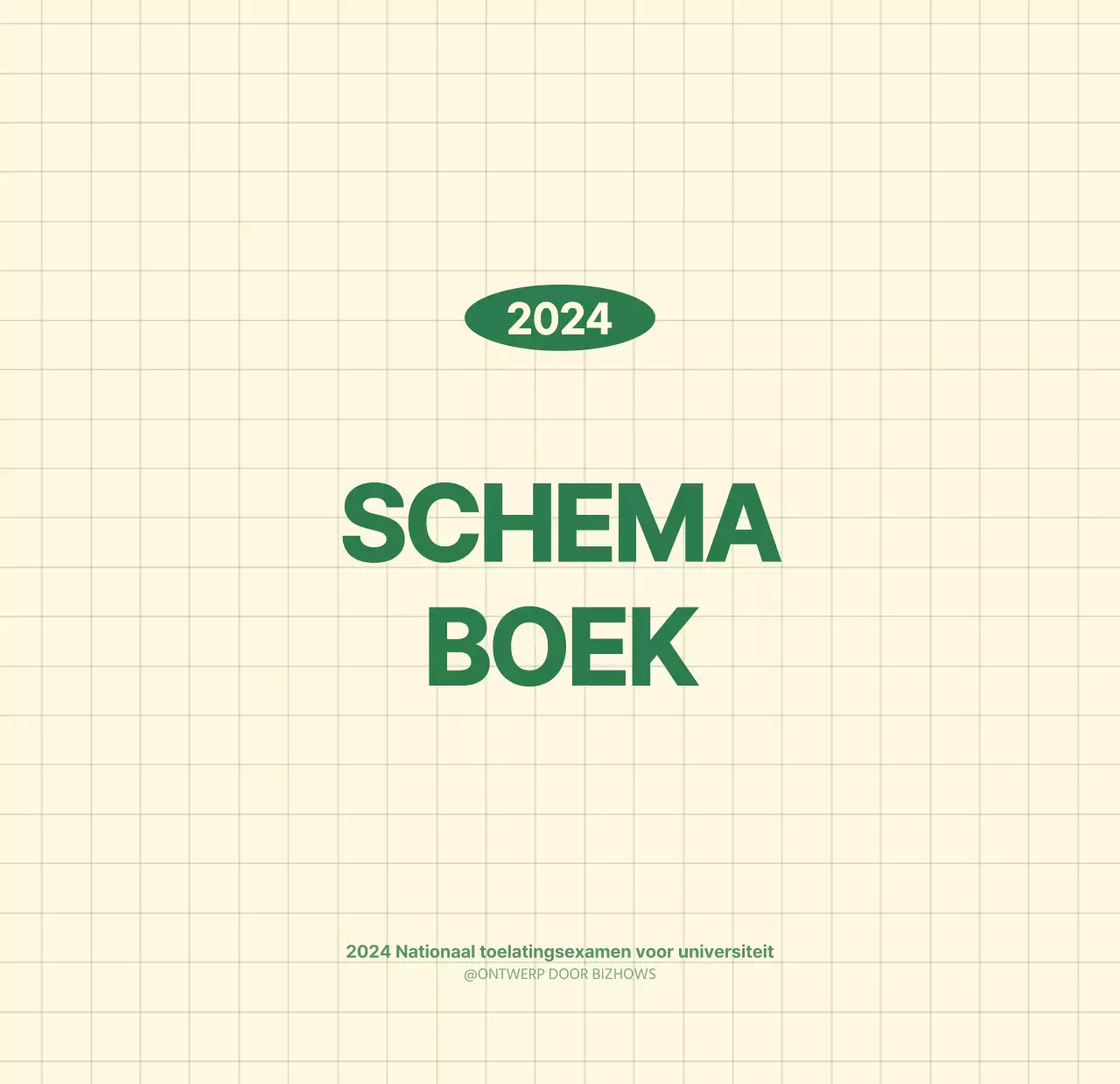 SAT D-day notitieblok concept wandkalender in groen en lichtgeel