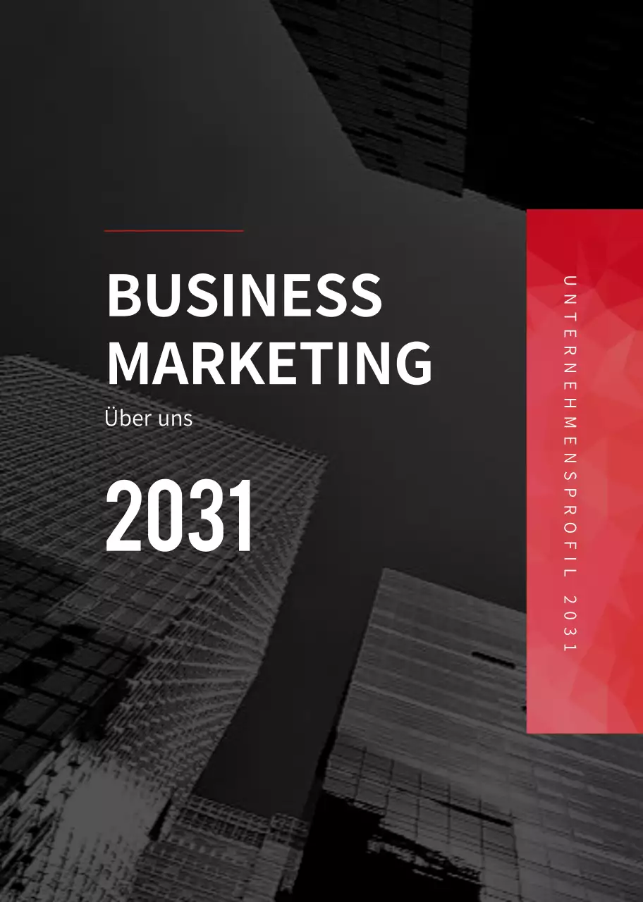 Rot-schwarze, von städtischen Gebäuden inspirierte Business-Federbindung