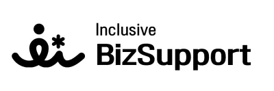 Promote your public sector help desk with a black, simplified human symbol logo