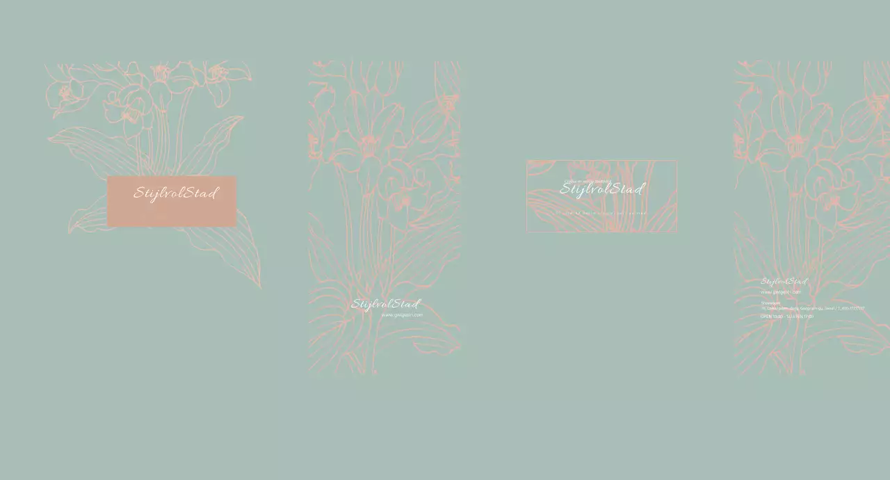 Blauwe strakke lijn illustratie botanische bloem