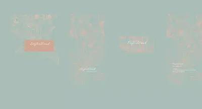 Blauwe strakke lijn illustratie botanische bloem