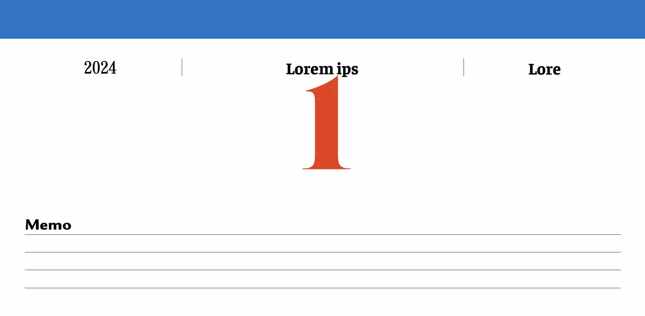 Retro concept nostalgiekalender in rood en blauw