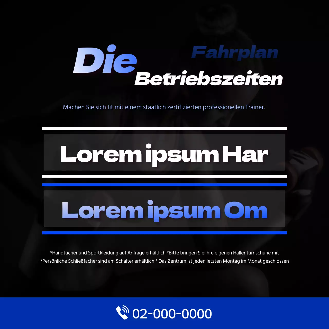 Schwarz und blau für einfache Gesundheit Fitness News