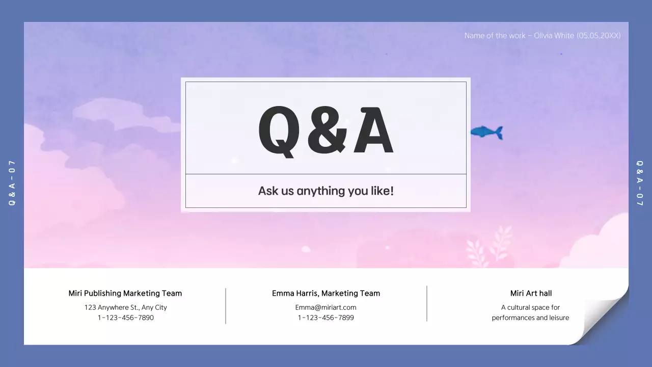 Black and blue simple fairy tale illustrator special exhibition booklet