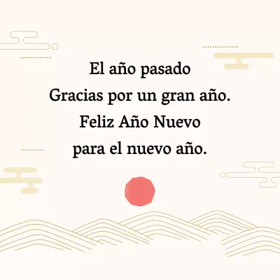 Etiquetas tradicionales de felicitación de Año Nuevo en marfil y correo rojo