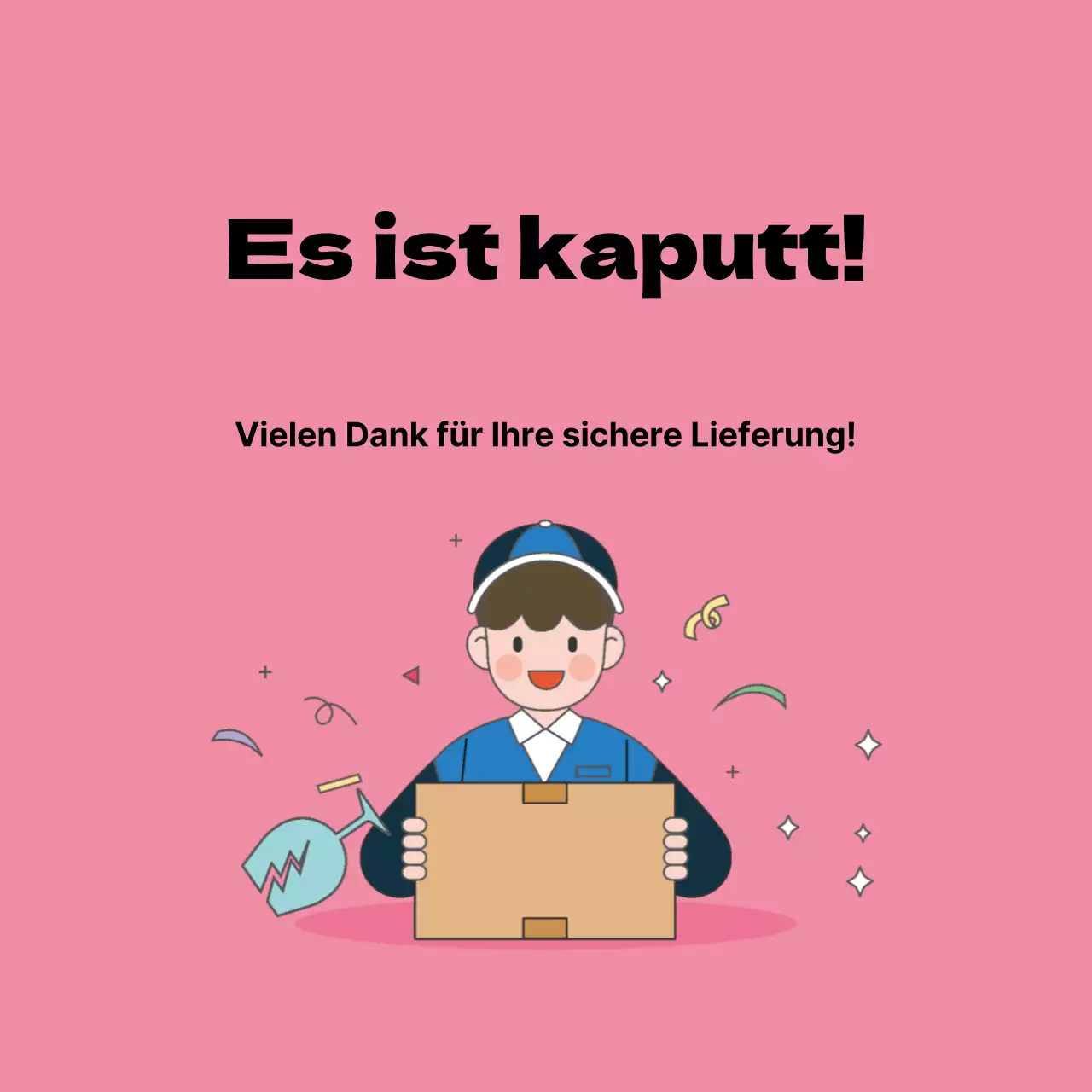 Aufkleber für sicheren Versand