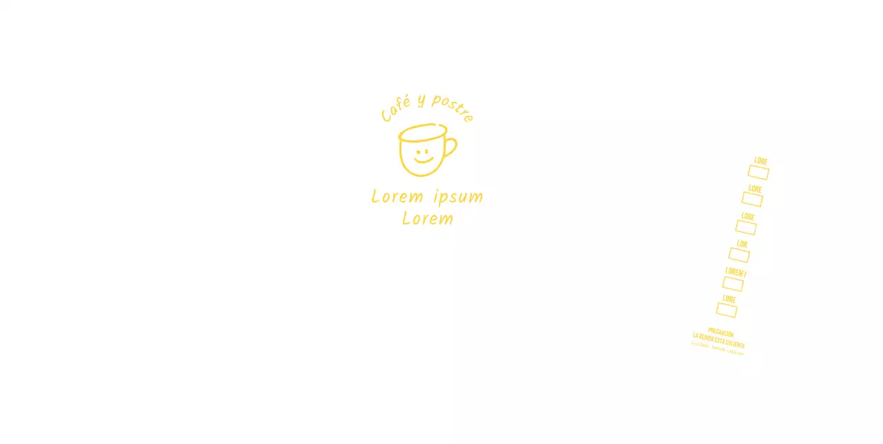 Ilustración dibujada a mano en blanco y amarillo