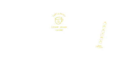 Ilustración dibujada a mano en blanco y amarillo