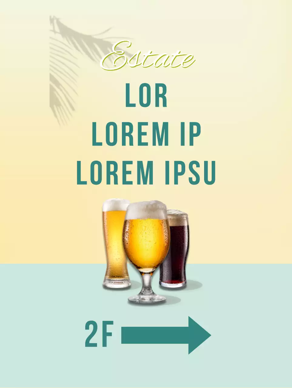 Una bevanda fresca in giallo e azzurro