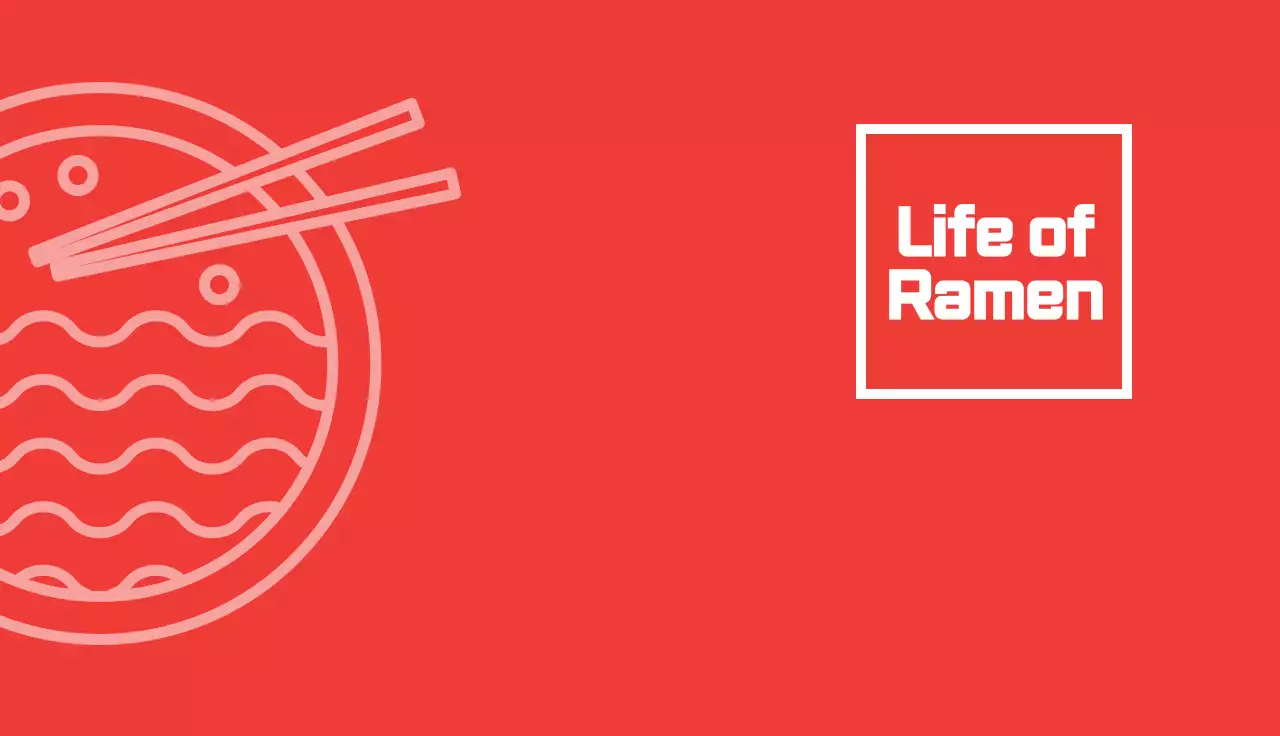 Red Minimal Ramen Business Card