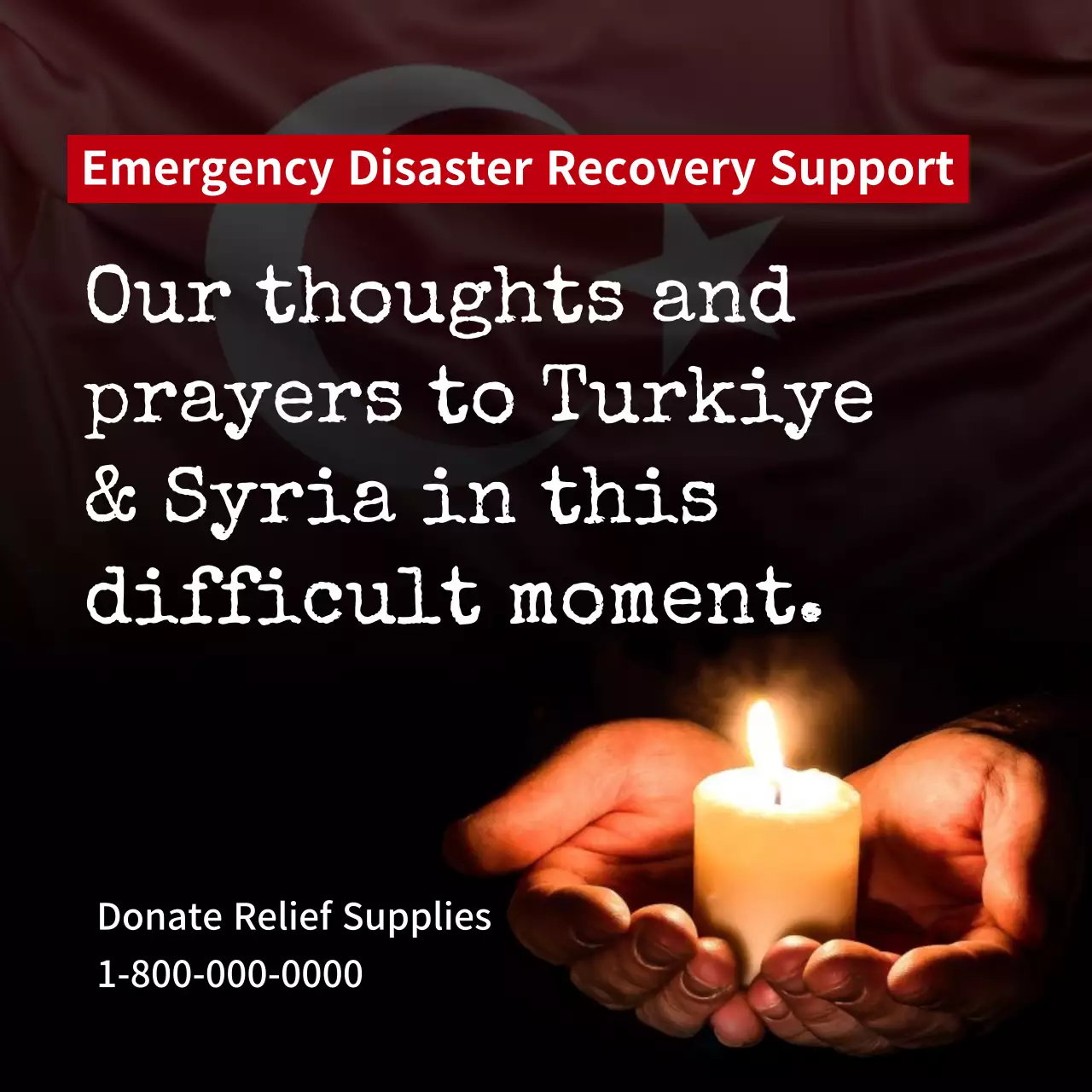 Dark candle warming relief announcement