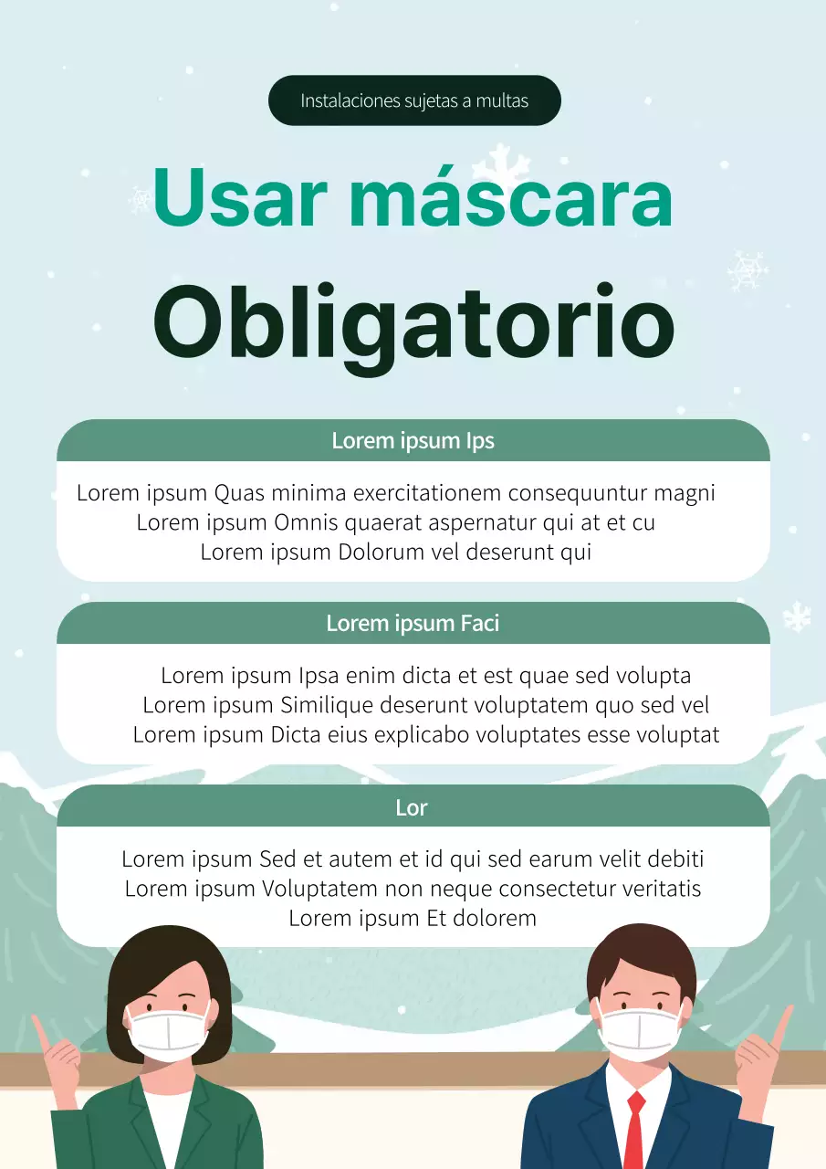 Guía de prevención del coronavirus ilustrada en azul sencillo