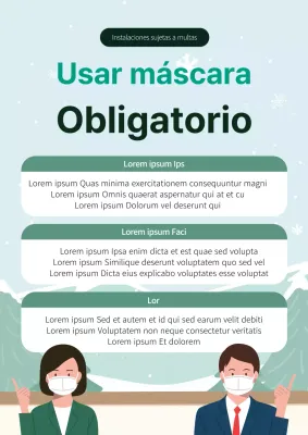 Guía de prevención del coronavirus ilustrada en azul sencillo