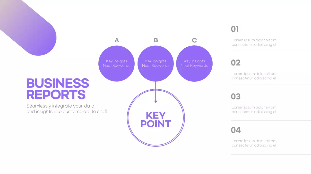 Purple Modern Business Report Infographic
