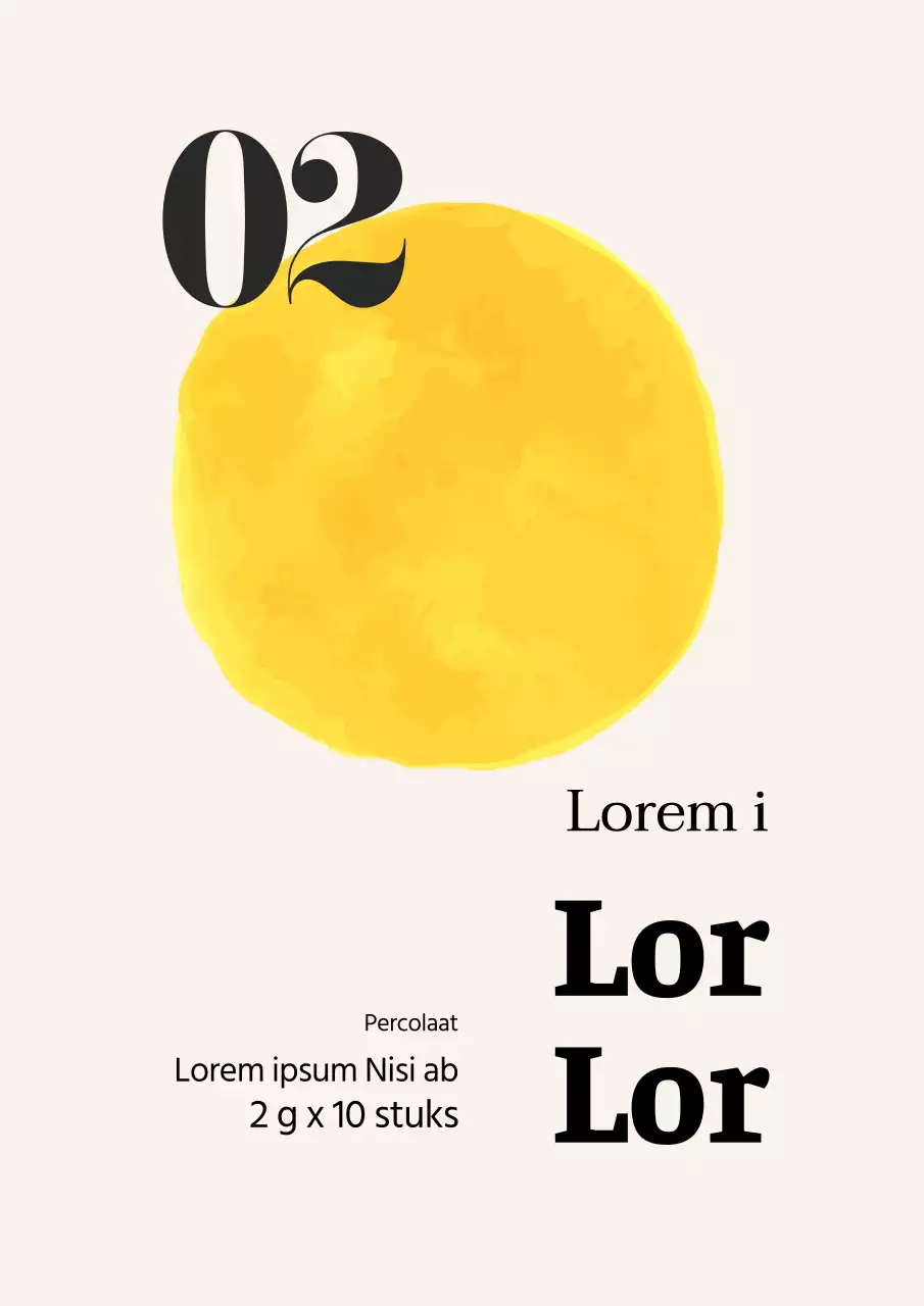 Geel geïllustreerd cafe groene thee theezakjes labels