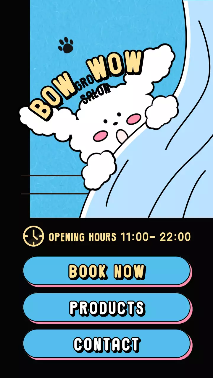 파란색의 목욕하다가 깜짝 놀란 귀여운 강아지 컨셉의 인스타스토리