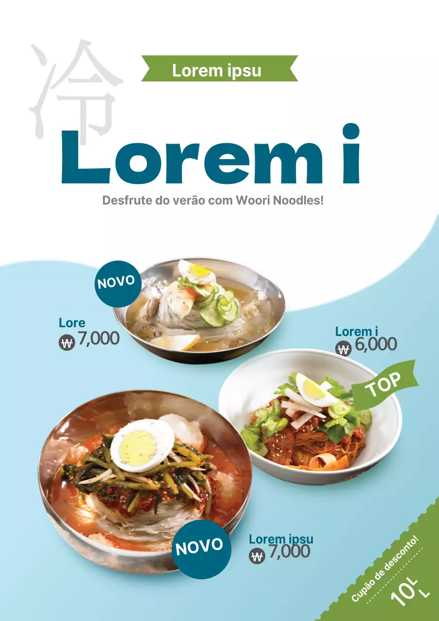 Promover um novo menu de restaurante de sushi