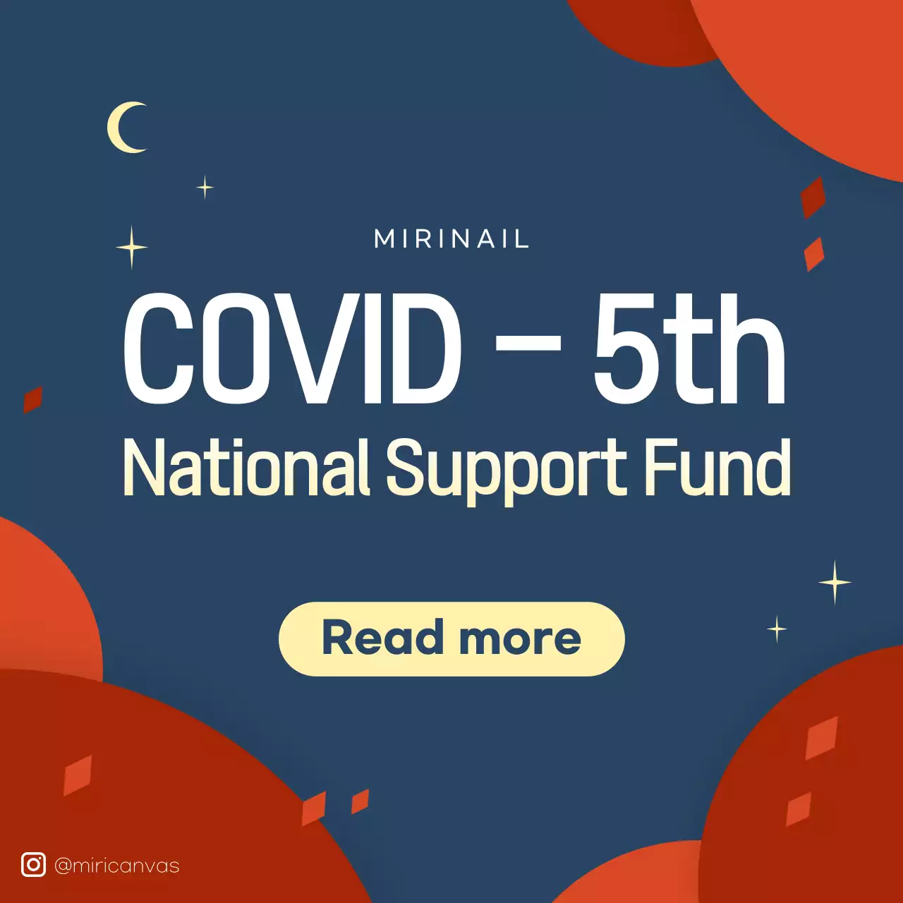 Navy Modern Covid Announcement Instagram Post