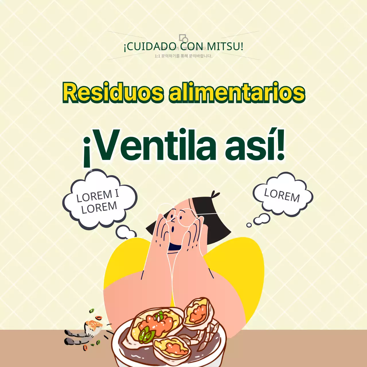 Consejos amarillos y verdes sobre residuos alimentarios