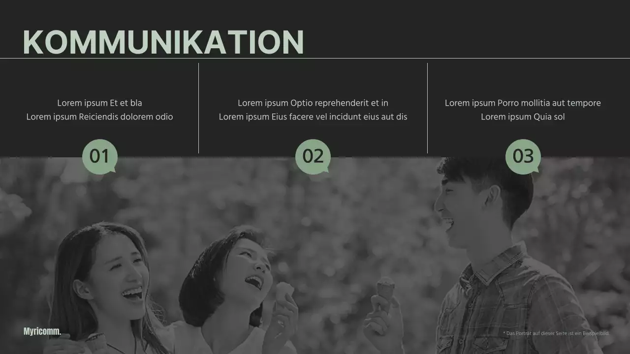 Wirksame Kommunikationsstrategien in grüner Farbe